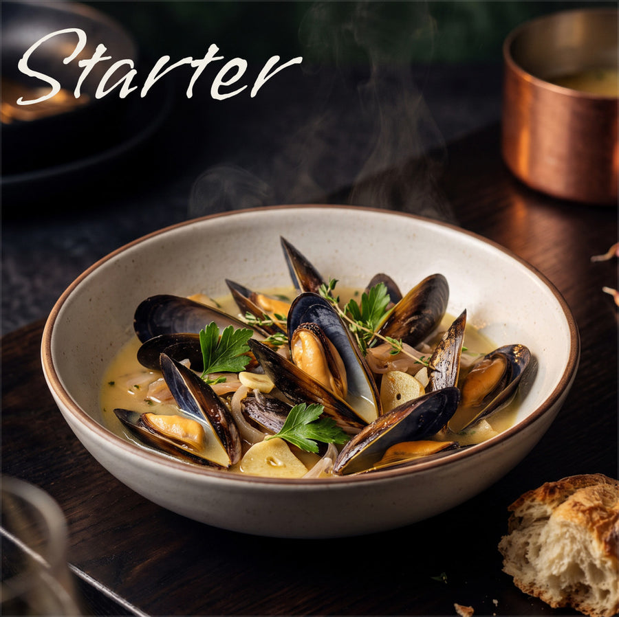 Mussels in White Wine & Garlic