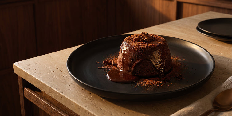 Warm chocolate pudding