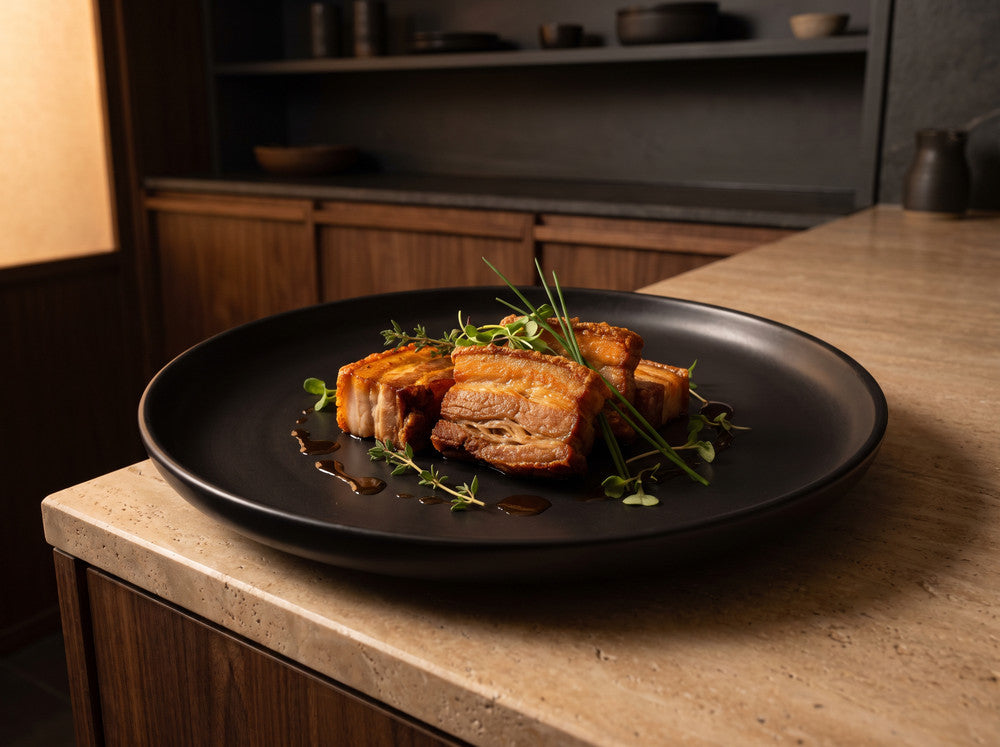 Seared pork belly