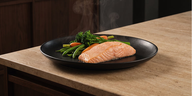 Steamed salmon & vegetables